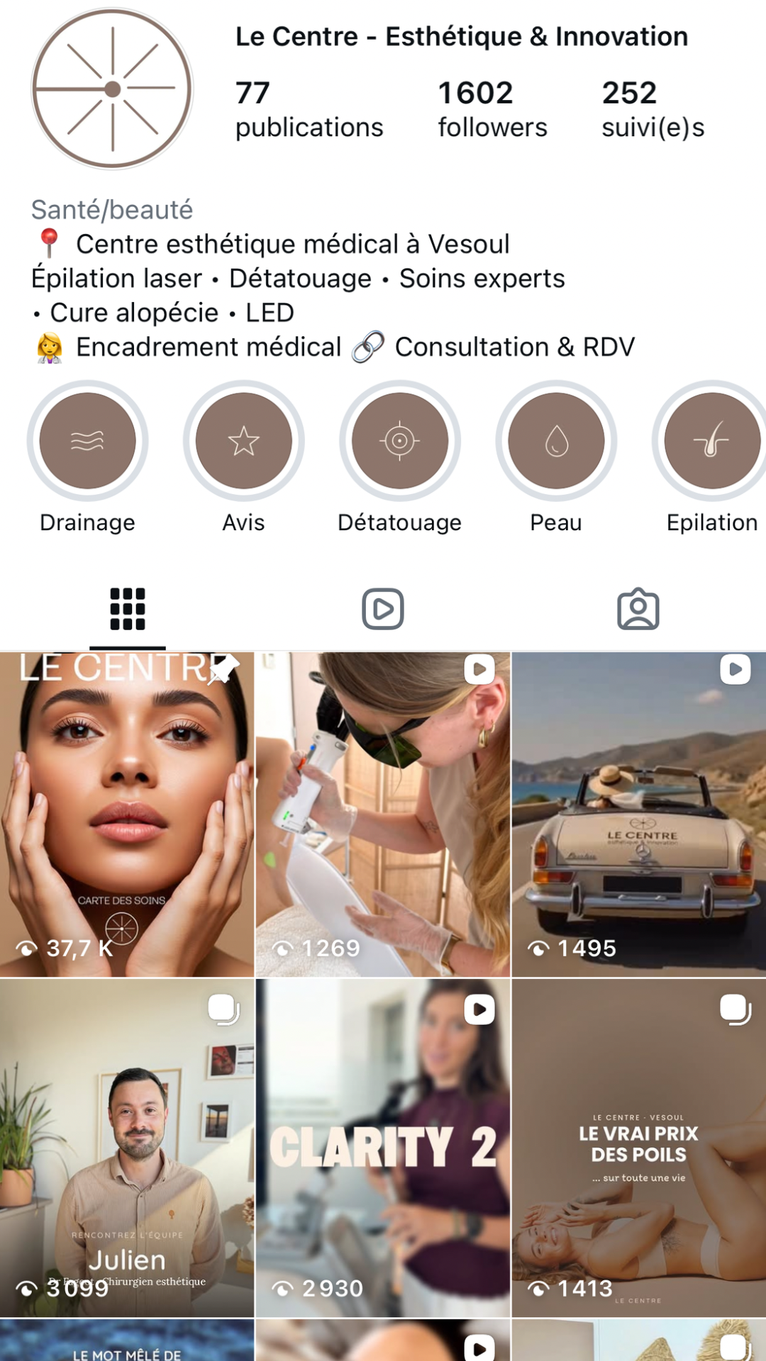Instagram Le Centre Esthétique