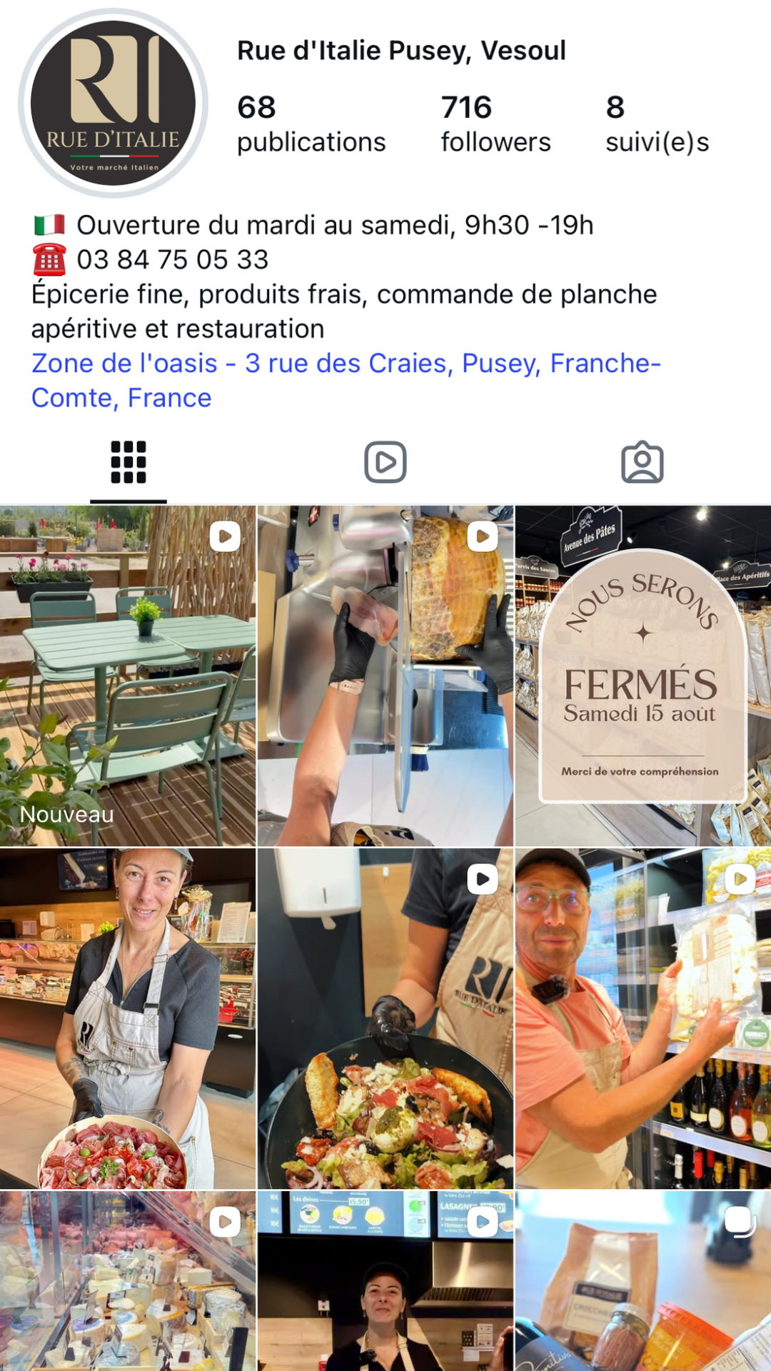 Instagram Rue d'Italie Pusey Vesoul