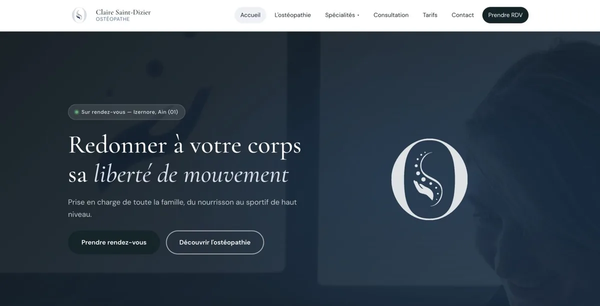 Site internet Ostéopathe Hautbugey — création web Haute-Saône